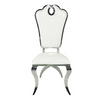 Foshan Furniture City Comercial Grade Restaurant Chair Metal Frame Leather Glam Stainless Seel Frame Upholstered Dining Chair