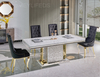 Modern Home Dining Table Set Round Marble Top for 6-8 People Sintered Stone for Living Room & Restaurant Use