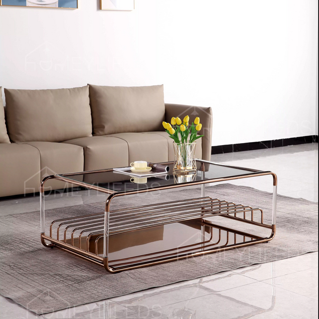 Quality Wholesale Modern Luxury Marble Tea Table Metal Tea Coffee Table for Living Room Furniture