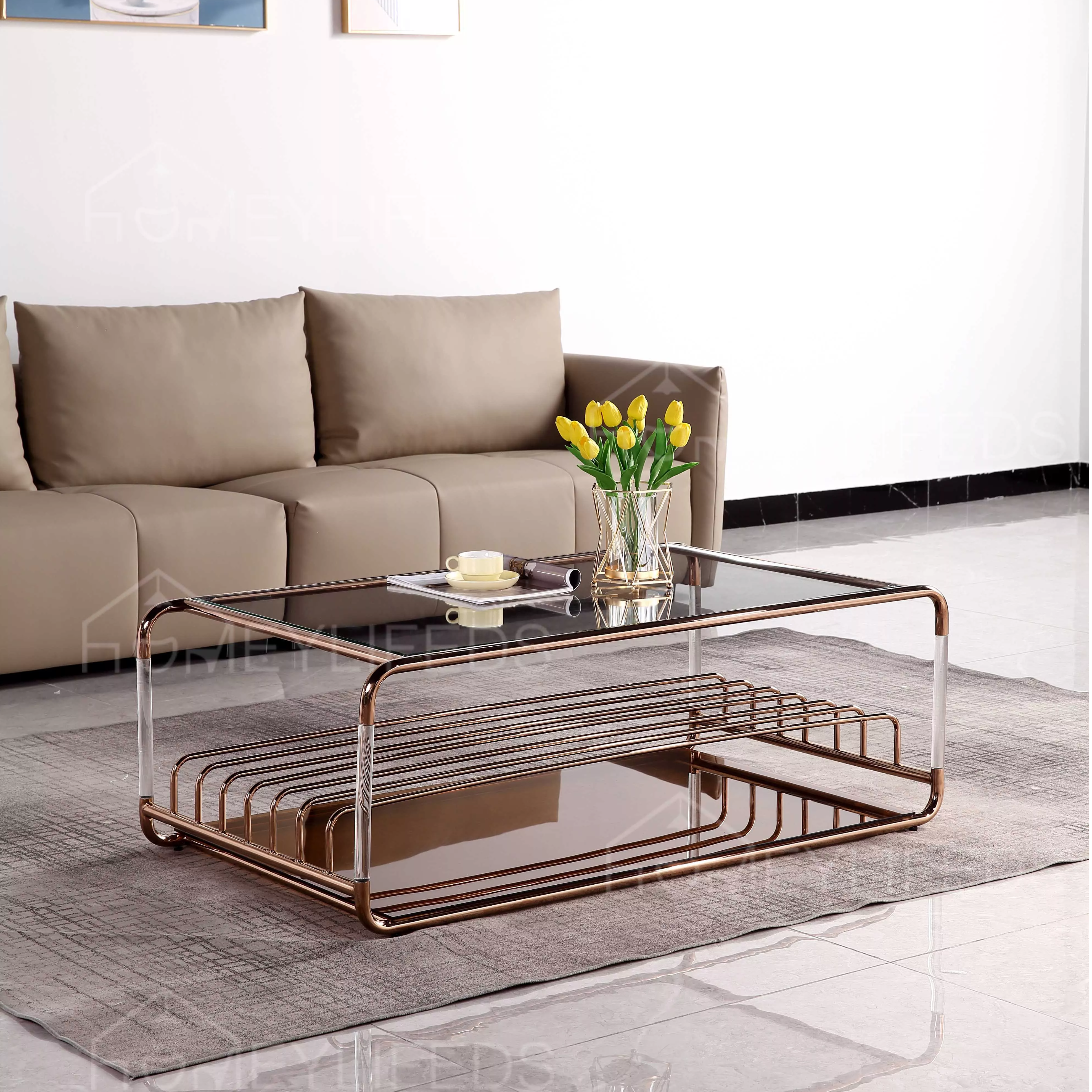 Quality Wholesale Modern Luxury Marble Tea Table Metal Tea Coffee Table for Living Room Furniture