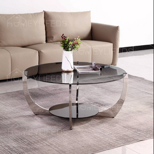 Factory Luxury Hotel Furniture Marble Top Round Table Modern Living Room Center Table Metal Coffee Table