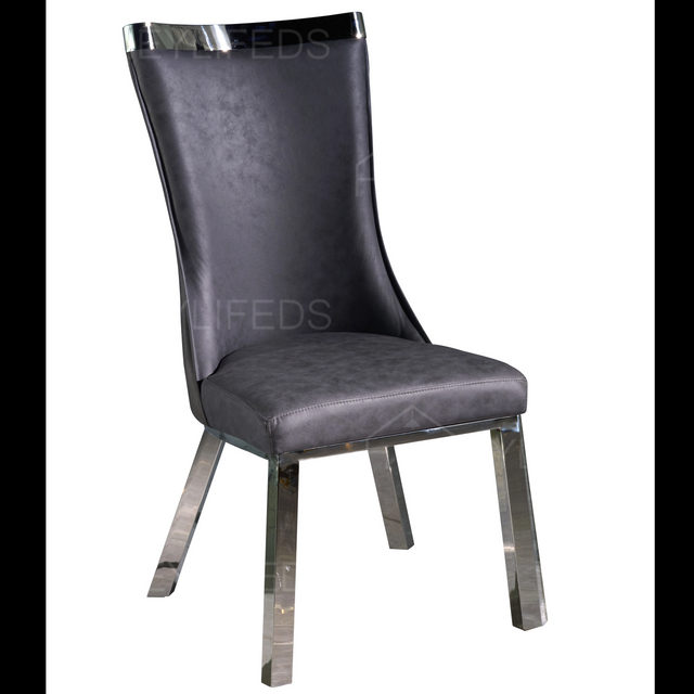 Most Popular Dining Room Chairs Modern Minimalist Design Hotel Villa Gold Stainless Steel Restaurant Leisure Leather Chair