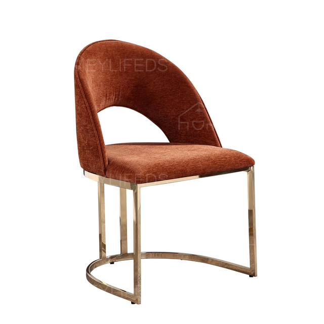Hot Selling Luxury Modern Designer Stainless Steel Restaurant Leather Dining Chair for Dining Room
