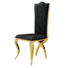 Luxury Leather Dining Chair with Gold Stainless Steel Frame for Dining Room Furniture Set