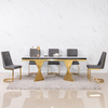 Elegant Modern Style Marble Set Luxury Metal Furniture for Home Kitchen Office & Hotel Dining Table