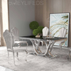 Marble Dining Table with Chairs Kitchen Room Furniture Set Dining Table Set