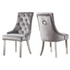 Modern Velvet Dining Chair Stainless Steel Dining Room Chair