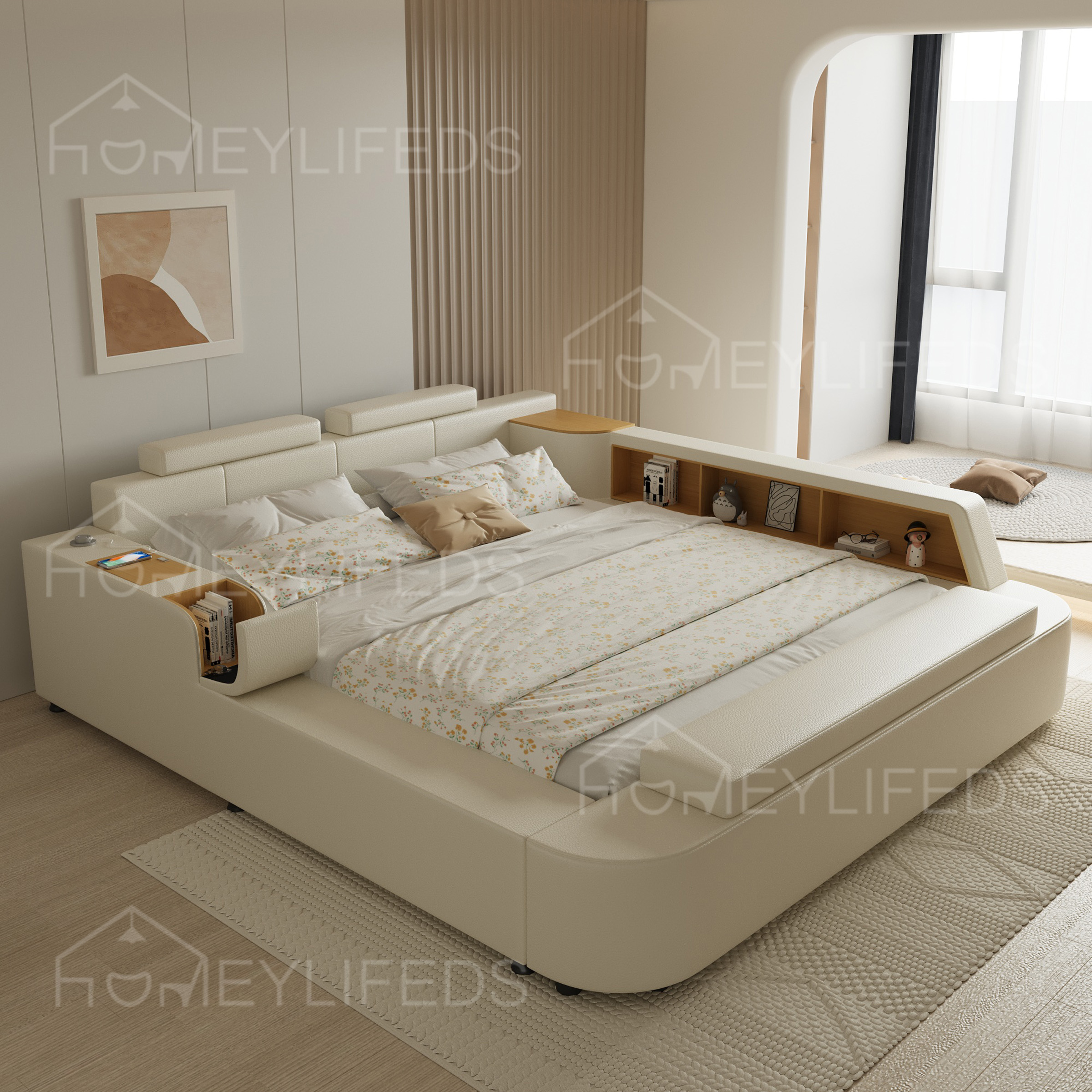 Bedroom Furniture Modern Double Luxury Style Home Hotel Bed 
