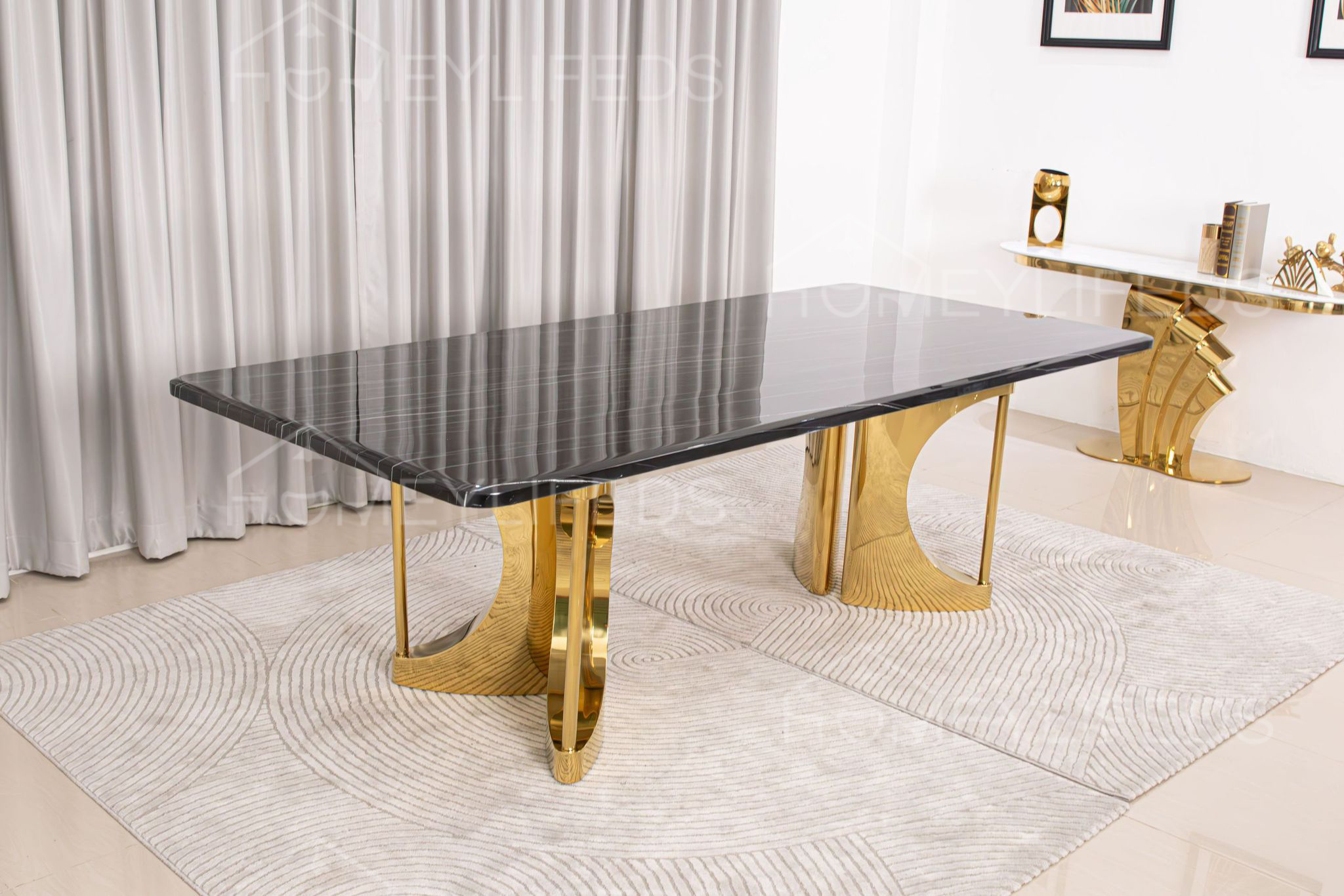 Simple and Light Luxury Dining Room Furniture Home Marble Dining Tables Living Room Table