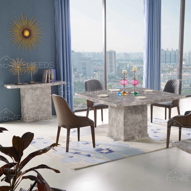 Professional Manufacturer Light Luxury Dining Room Furniture Marble Modern Dining Table Set And Chairs