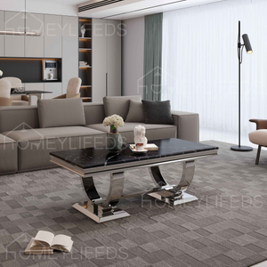 Living Room Coffee Shop Furniture Long Square Luxury Marble Luxury Coffee Tables