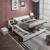 New Model Elegant High-End Double Bedroom Set Genuine Leather Master Bed Multi-Functional Tatami Large Bed Soft Upholstery