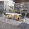 Italian High-End Luxury Marble Dining Table Set Modern Designer Dining Room Furniture for Living Room