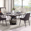 Romantic Round Banquet Dining Table Set Glass MDF Marble Top Gold Stainless Steel Hotel Event Wedding Tables And Chairs