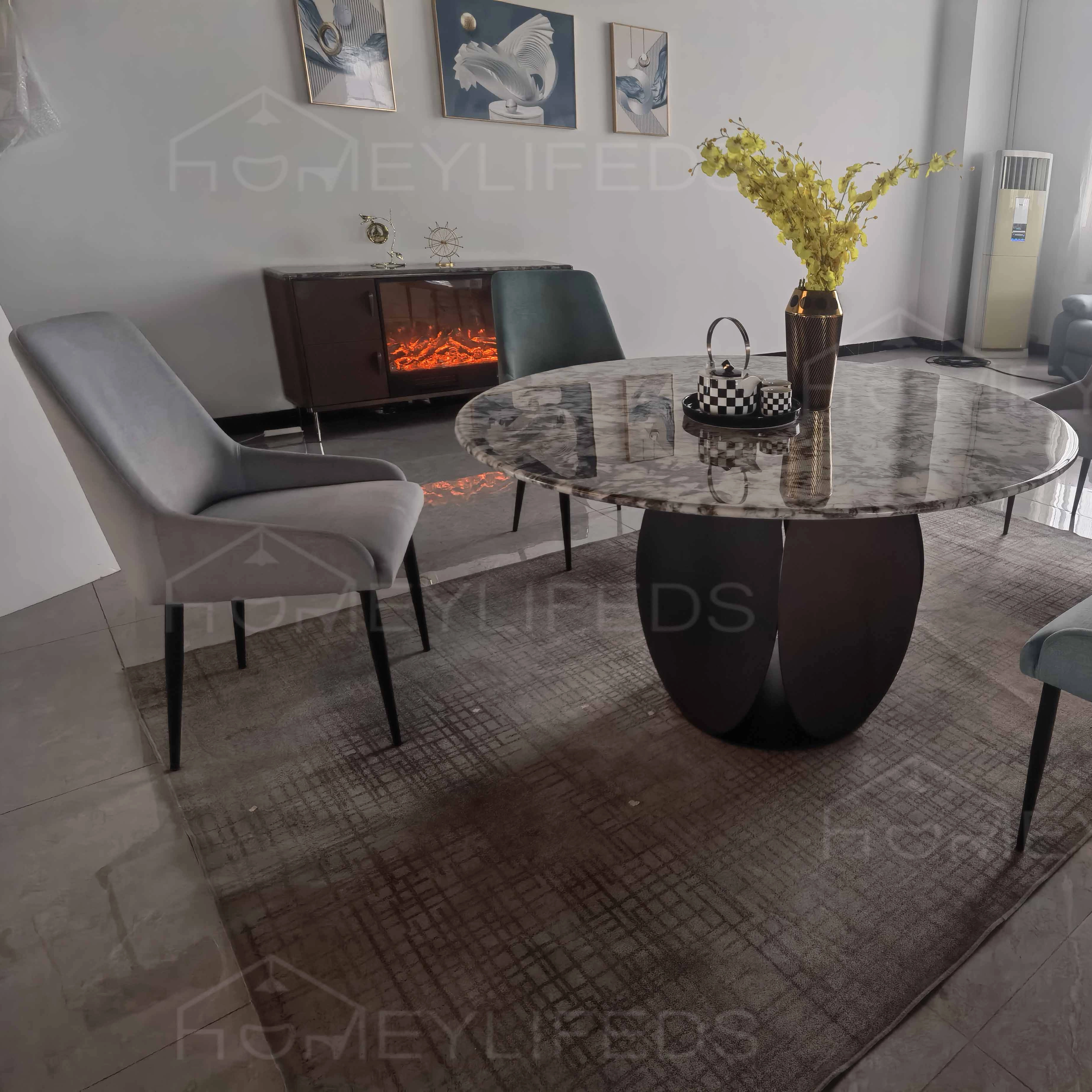 Furniture Manufacturer Luxury Dining Table With Chair Set Marble Modern Dinning Table Set 6 8 Seat for Dining Home