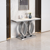 Multipurpose Marble Top Gold Metal Console Table for Entryway Or Hallway