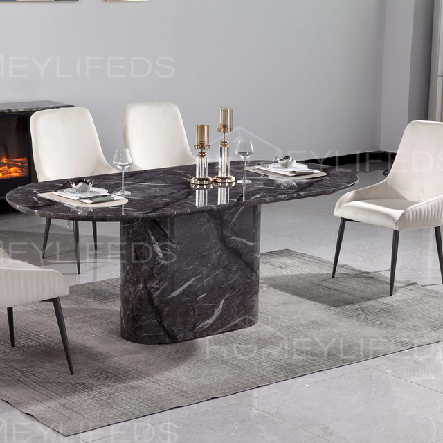 Modern Home Furniture Kitchen Dining Room Furniture Customize Marble Stone Round Dining Table