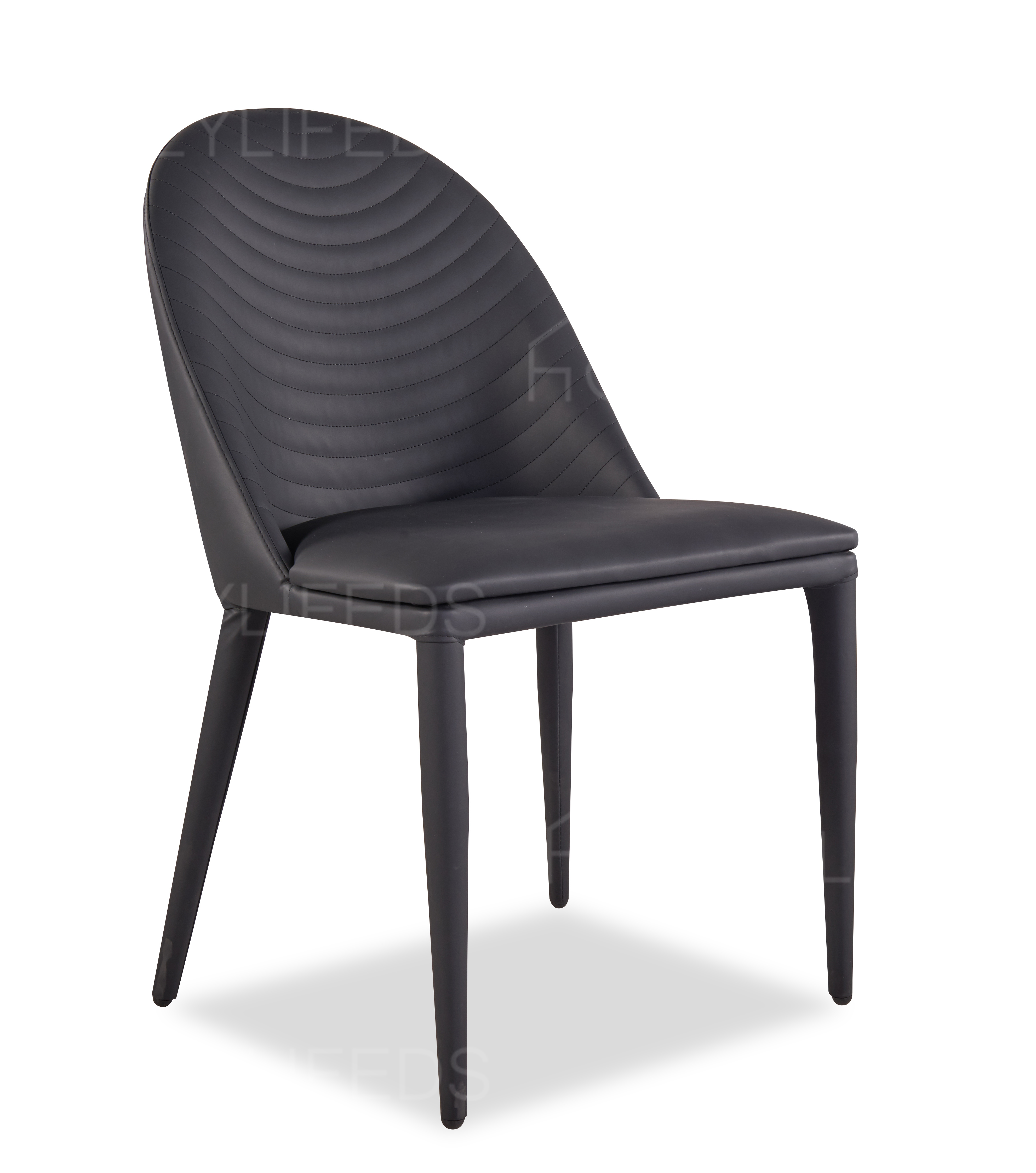 Wholesale High Back Stainless Steel Metal Frame PU Velvet Dining Chairs