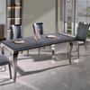 Factory Modern Home Stainless Steel Gold Frame Dinning Table Set Furniture Luxury Dining Table