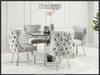 Modern Home Dining Table Set Round Marble Top for 6-8 People Sintered Stone for Living Room & Restaurant Use