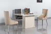 Luxury Dining Room Stone Furniture Customized Design Light Gray Ink Painting Patterns Marble Dining Table for Sale