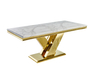 Home Furniture Modern Dinning Room Table Sets Stainless Steel Base Marble Dining Table No reviews yet