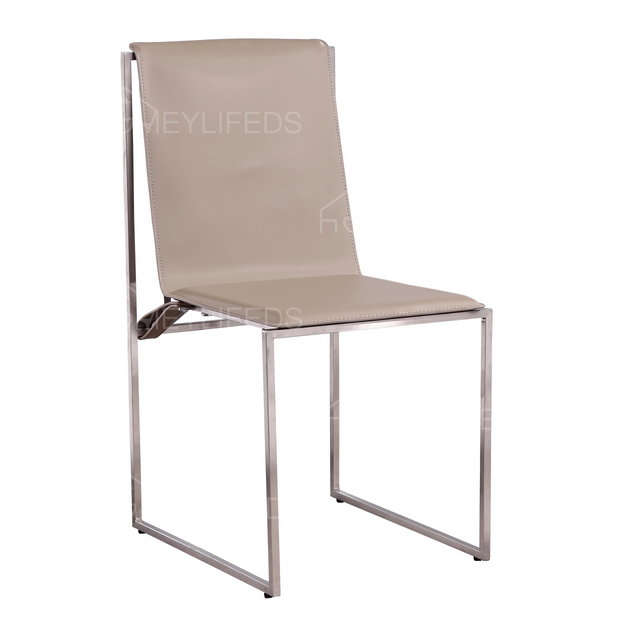 Modern Stainless Steel Chair Furniture Upscale Kitchen Dining Chair Brushed Stainless Steel Dining Chair