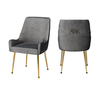High End Quality Expensive Luxury Home Steel Dining Furniture Dinning Room Armchair Restaurant Stainless Steel Chair
