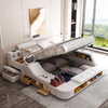Modern Multifunctional Smart Luxury Bed King Size Double Bedroom Furniture Queen Size Massage Smart Leather Bed
