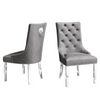 Luxury Dining Chairs Customized Modern Style Metal Stainless Steel Upholstery Velvet Armchair Chair