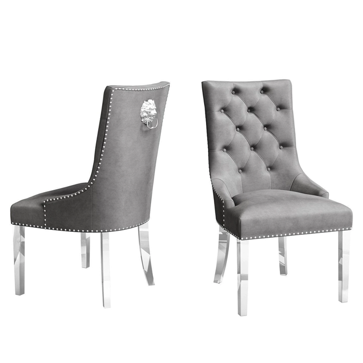 Luxury Dining Chairs Customized Modern Style Metal Stainless Steel Upholstery Velvet Armchair Chair