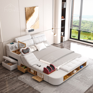 Modern Multifunctional Bunk Commercial Steel Bed Storage Bed King Size Bed With Storage
