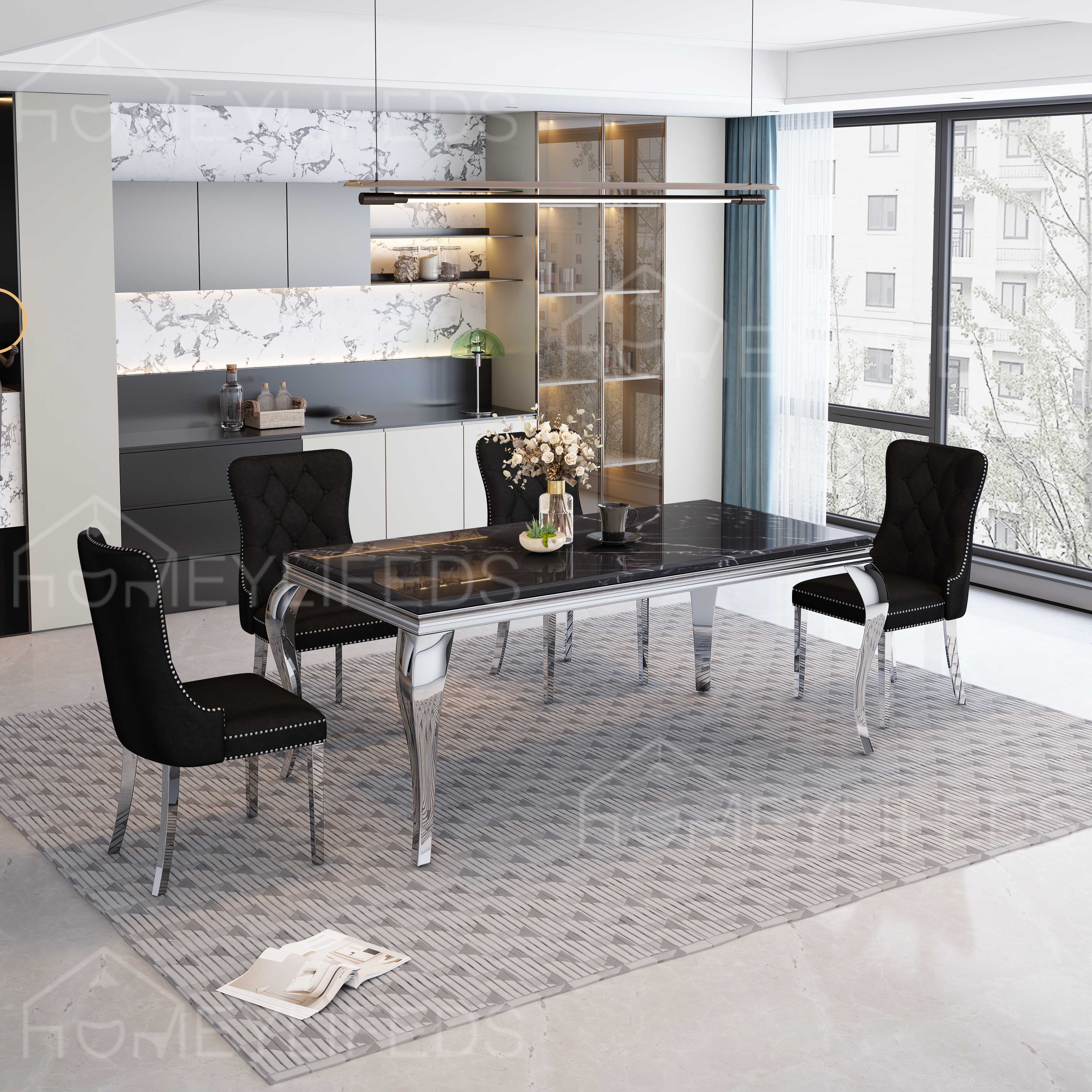 Nordic Minimalist Cream White Oval Sintered Stone Dining Table Set 6 Chairs Marble Restaurant Table Chair Dining Room Furniture