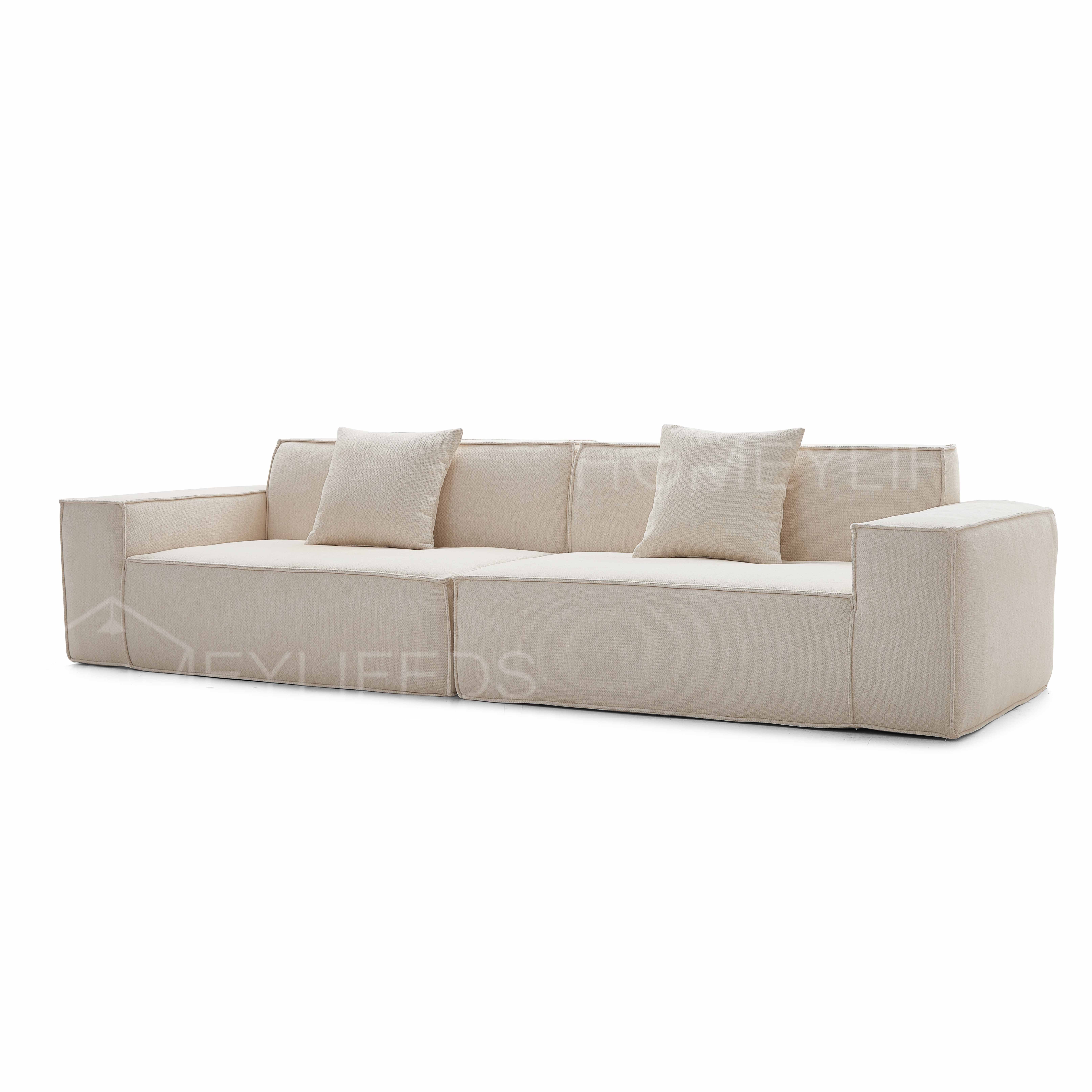 Vintage Corduroy Fabric Black Pure Sponge Simple Sofa Set Skeleton-Free Living Room Vacuum Compression Tofu Block for Apartments
