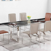 High Quality Italian Style Home Small Apartment Luxury Nordic Dining Family with 6 Chairs Banquet Table Set