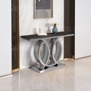 Multipurpose Marble Top Gold Metal Console Table for Entryway Or Hallway
