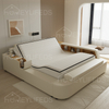 Special Led Lights Bed Leather Headboard Sofa Luxury Size Hotel Home Bedroom Creative Furniture Hanging Bed