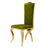 New Style Luxury Leather Dining Chair with Gold Stainless Steel Frame for Dining Room Furniture Set
