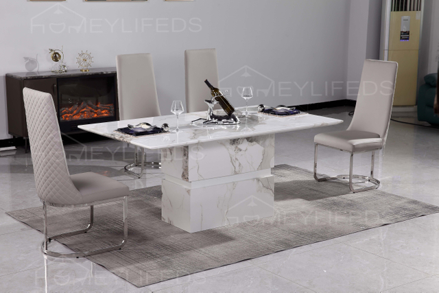 Modern Home Furniture Kitchen Dining Room Furniture Customize Marble Stone Round Dining Table