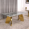 Simple and Light Luxury Dining Room Furniture Home Marble Dining Tables Living Room Table