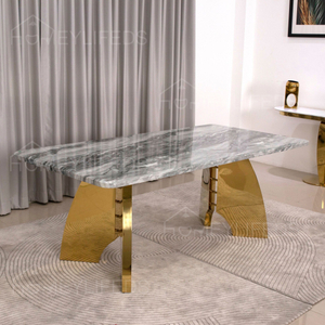 Simple and Light Luxury Dining Room Furniture Home Marble Dining Tables Living Room Table