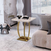Modern Stainless Steel Console Table Luxury Marble Top Gold Entryway Table for Living Room Elegant Coffee Tables for Entryway