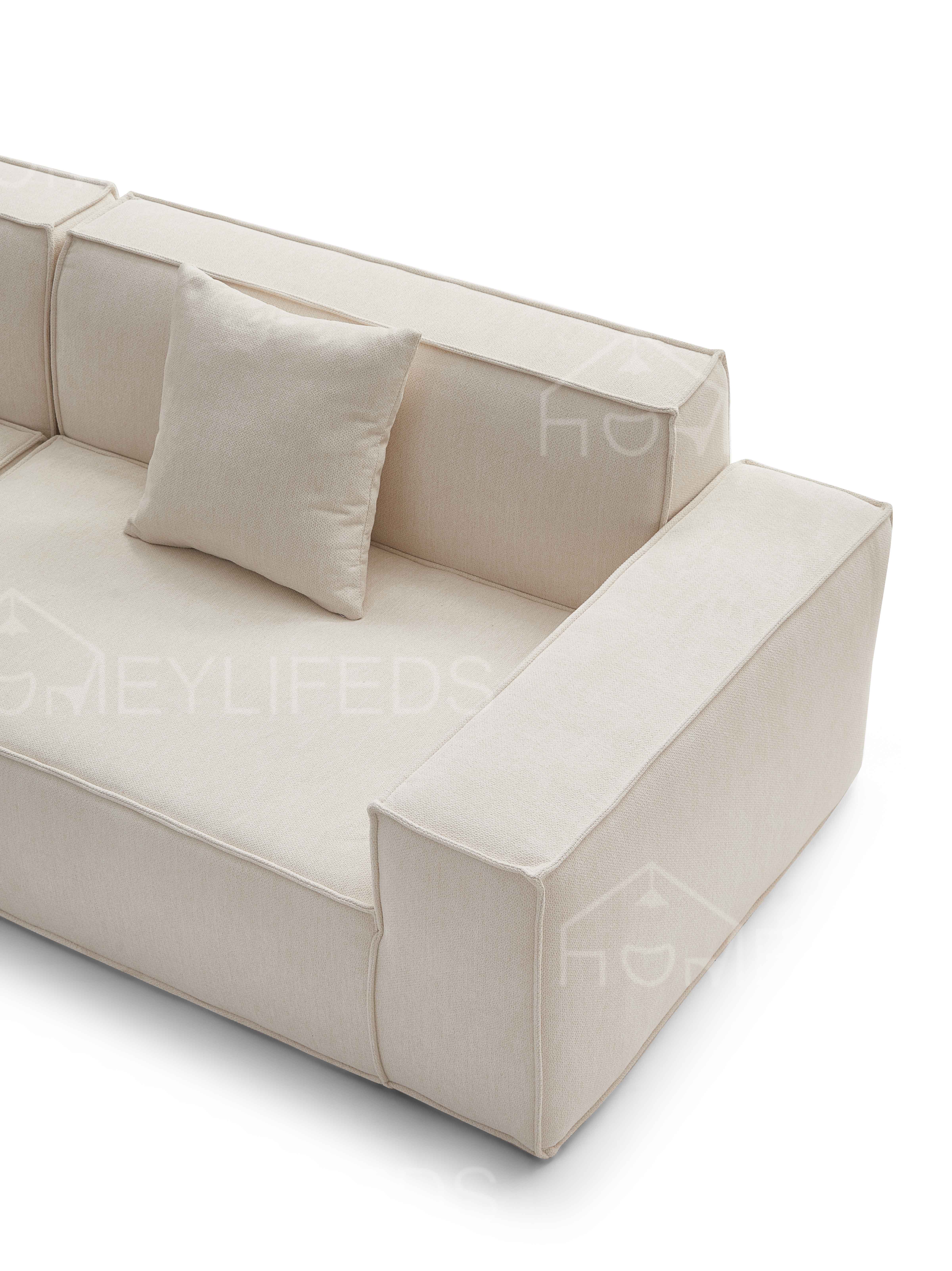 Vintage Corduroy Fabric Black Pure Sponge Simple Sofa Set Skeleton-Free Living Room Vacuum Compression Tofu Block for Apartments