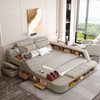 Leather Smart Bed Multifunctional Bed Tatami King Size Platform Upholstered Fabric Soft Bed Storage Music Speaker