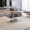 Luxury Center Table Modern Living Room Furniture Round Marble Top Stainless Steel Coffee Table for Home Hotel