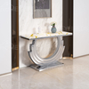 Stylish Metal Base Marble Top Hotel Console Table for Lobby And Bedroom Living Room Use