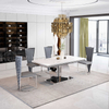 Luxury Furniture Manufacturer Factory Modern 6 8 Seater Chairs Sintered Stone Mable Top Dining Table Set for Home
