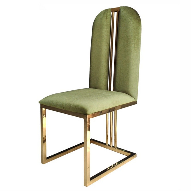 Kitchen Room Furniture Modern Dining Chairs Base Dinning Chair Stainless Steel Home Furniture Metal Leather Dining Chair