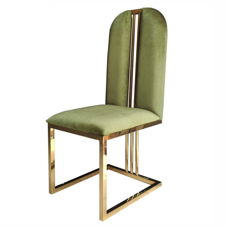 Kitchen Room Furniture Modern Dining Chairs Base Dinning Chair Stainless Steel Home Furniture Metal Leather Dining Chair