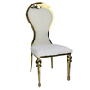 Beige Minimalist Design Dining Room Chair Soft Leather Dining Chairs With Gold Stainless Steel Frame Modern Luxury